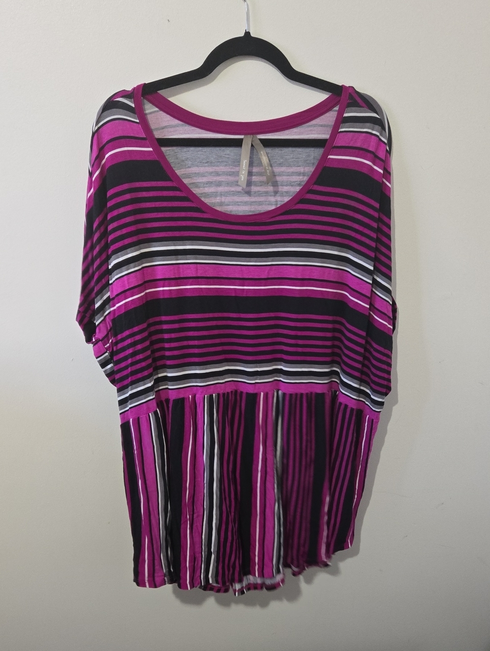 Penningtons Ladies 4X Striped Short Sleeved Shirt